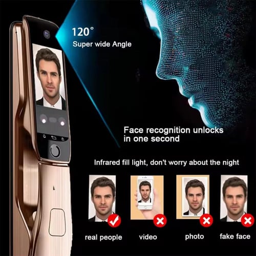 قفل ذكي LEZN i13 Cat Eye (2500)– كاميرا مدمجة + بص...