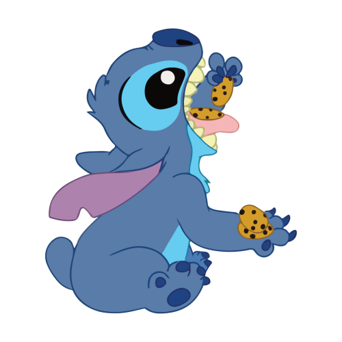 Stitch eats cookies