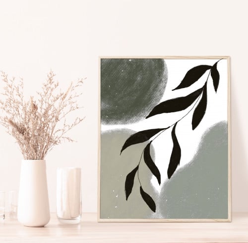 اغصان بخلفية باستيللتحميل والطباعة