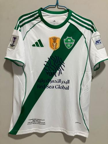 Al-Ahli white T-shirt with the final of the elite logo