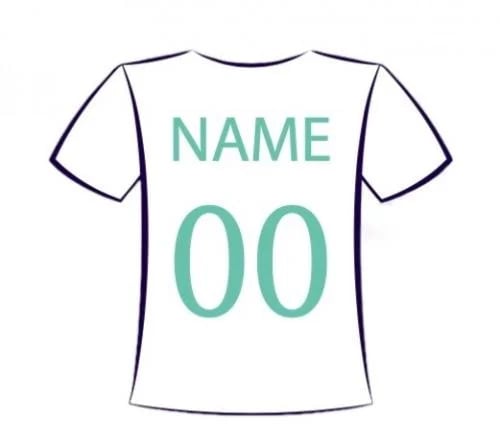 Print the name and number on the back of the shirt
