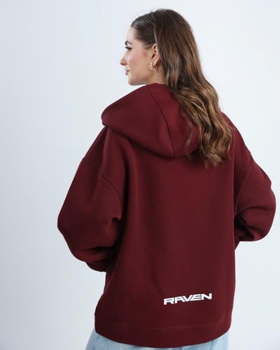 RAVEN To Make you Smile Hoodie2025-Burgundy