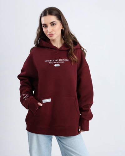 RAVEN To Make you Smile Hoodie2025-Burgundy