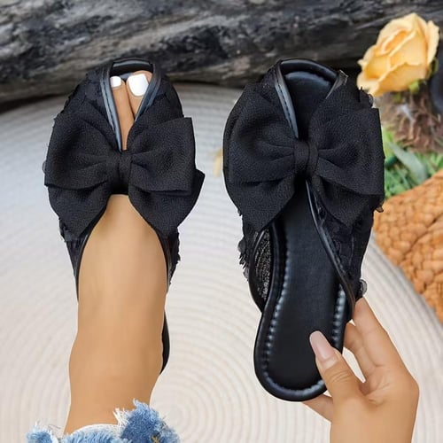 شباشب نسائية بتصميم فراشة كبيرة ثلاثية الأبعاد مطر...