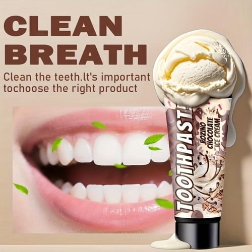 معجون أسنان آيس كريم شوكولاتة بمكونات طبيعية