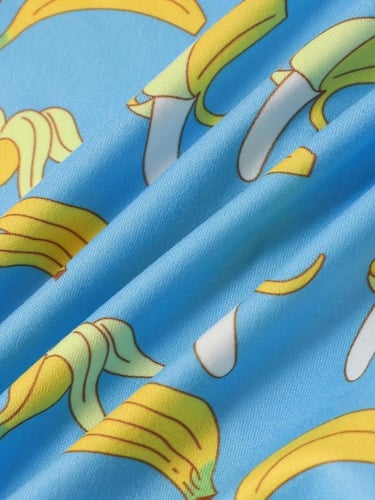 3 قطع ملابس داخلية رجالية، طباعة فواكه، خصر مطاطي،...