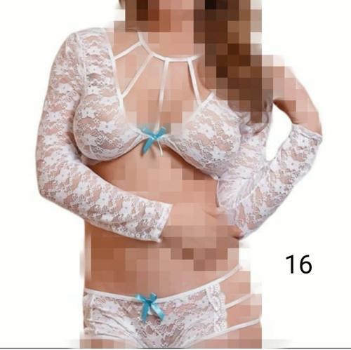 لانجري ابيض قطعتين