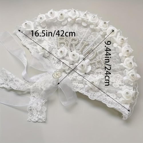 مروحة زف للعروس لحملها أثناء حفلات الزفاف، وتعمل ك...