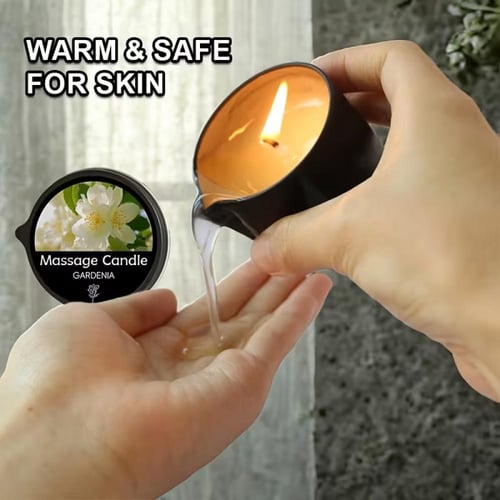 شمعة المساج مصممة لتكون آمنة للاستخدام على البشرة،...