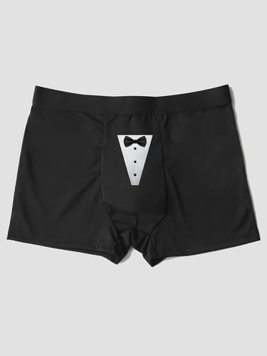 زوج من الملابس الداخلية الرجالية الجذابة مع طباعة...