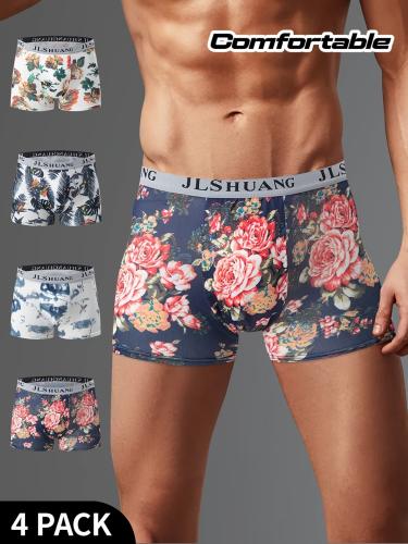 4 قطع سراويل داخلية بطبعه الورد