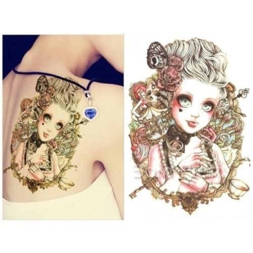 ملصق تاتو مؤقت عصري مقاوم للماء