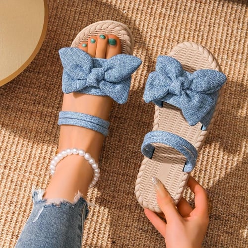 شباشب نسائية مريحة من القماش فائقة الخفة، شباشب بف...