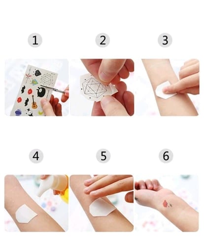 ملصق تاتو مؤقت عصري مقاوم للماء