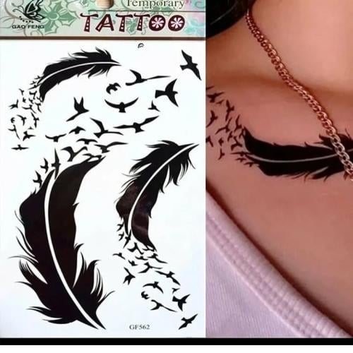 ملصق تاتو مؤقت عصري مقاوم للماء