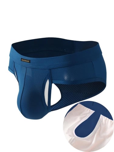 سروال داخلي شبكي للرجال يسمح بالتهوية مع فتحين أما...