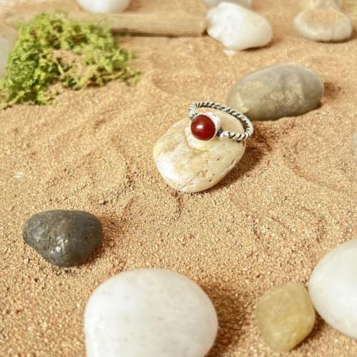 Arabic Silver Collection | Yemeni Agate Ring – 925 Silver