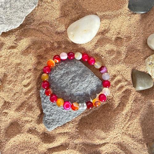 سوار العقيق البرتقالي مع الهيماتيت Orange Agate &...