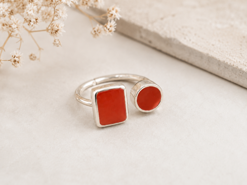 Arabic Silver Collection | Ring decorated with Agate stone – 925 Silver
