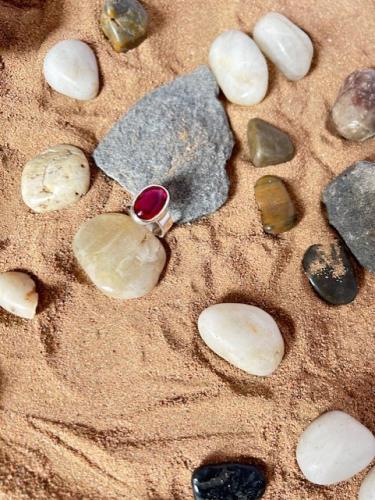 Arabic Silver Collection | Iranian Ruby Ring – 980 Silver