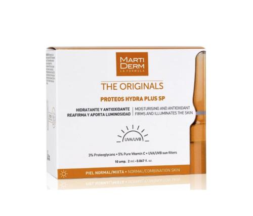 مارتيديرم أوريجينالز بروتيوس هيدرا بلس SP 10 أمبولات 2مل - MARTIDERM THE ORGINALS PROTEOS HYDRA PLUS SP 10AMP 2ML