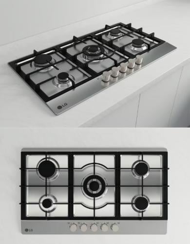 ال جي LG - موقد غاز مدمج 5 شعلات بتصميم أنيق وعالي...