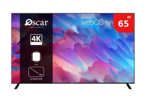 شاشة اوسكار 65 بوصة سمارت 4K ليد UHD نظام ويب - مع...