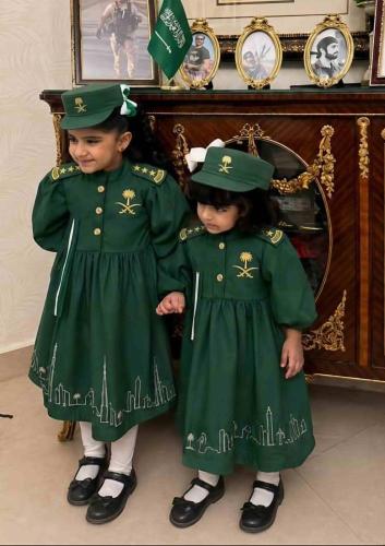 فستان هيبة الوطن للبنات لليوم الوطني