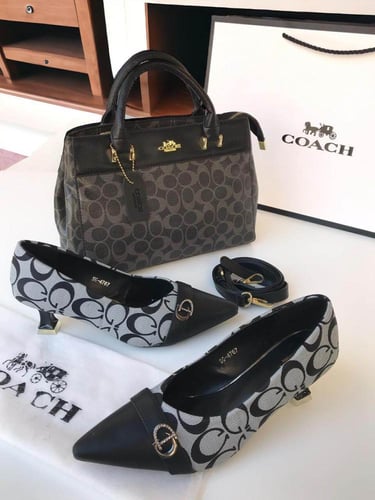 طقم شنطه + حذاء نسائي كوتش