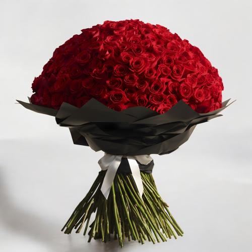 باقة جوري احمر 200 وردة