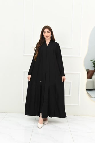 عباية جاكار بنقوش مربعات وكسرات مع كول شال فخم