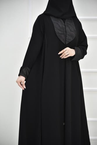 عباية كلوش كاجوال بكريب ملكي وقلاب جاكار هندي