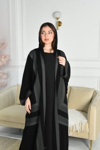 عباية لف اماراتي بشت من الكريب الناعم بتركيبه الكت...
