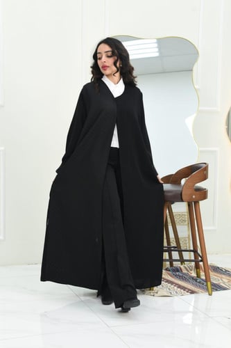 عباية انيقة جاكار منقط بكم مقلوب