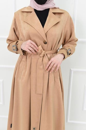 ترنش كوت لون ذهبي فاتح