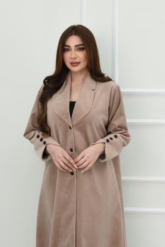 عباية شتوية بلون بيج