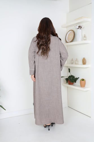 عباية ميلانش بيج مزينة بالأبيض