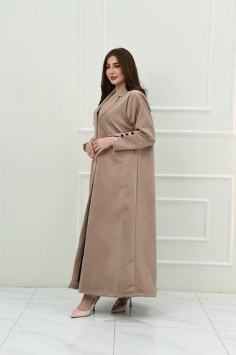 عباية شتوية بلون بيج