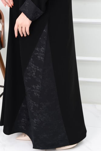 عباية أنيقة مع تدخيلات جاكار ونقوش التل