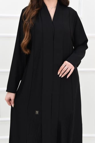 عباية جاكار بنقوش مربعات وكسرات مع كول شال فخم