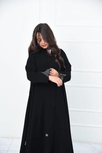 عباية بناتي حرير الغزالة بكسرة جاكار