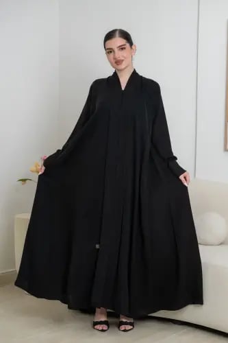 عباية كلوش سادة من حرير نواعم