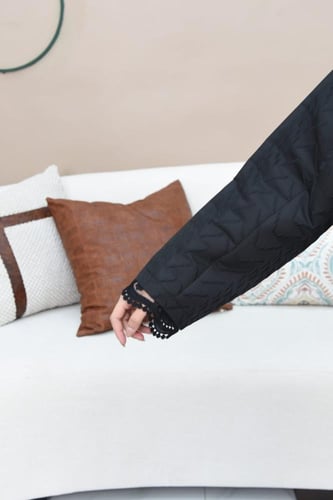 عباية كاجوال كريب بإضافة الجاكار