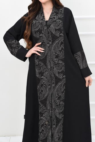 عباية جاكار بتفاصيل مشجرة بالبيج