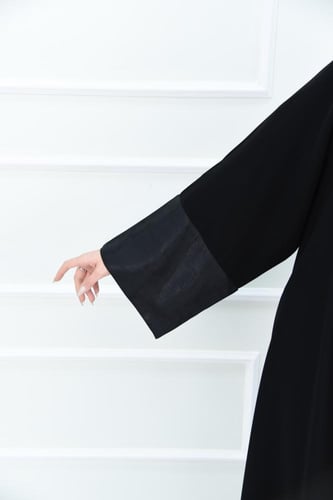 عباية كلوش أكمام مربعة جاكار