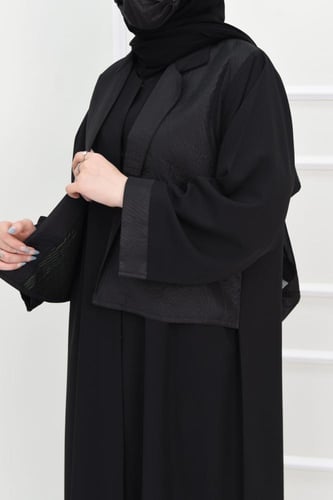 عباية بسترة متصلة من الامام