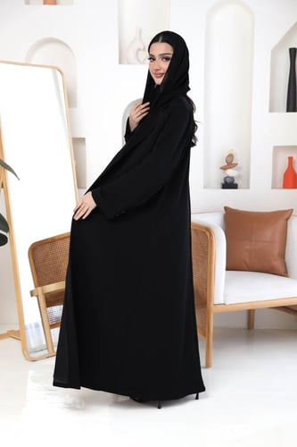 عباية كريب ملكي بقصّة بليزر