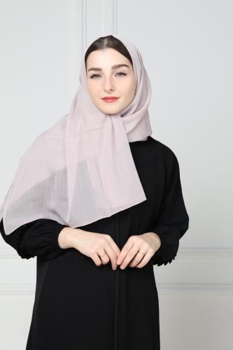 طرحة شيفون باللون الوردي الفاتح