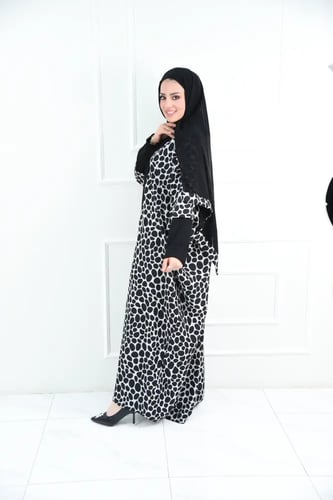 عباية نص بشت دوائر | لون اوف وايت