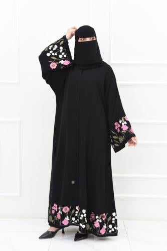 عباية نواعم بتطريز زهور ملونة بأسلوب عصري